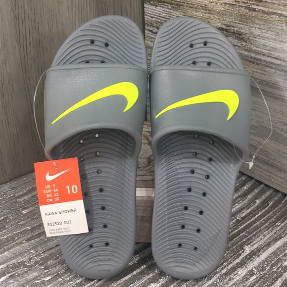 Nike Other - Nike men’s Kawa Shower Slide cool grey/volt